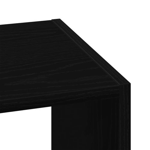 Библиотека стифиращи черен дъб 30x30x80 см инженерно дърво