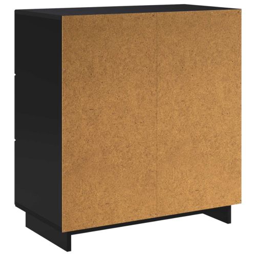 Страничен шкаф Черно 70 x 38 x 75 см Инженерна дървесина