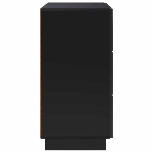 Страничен шкаф Черно 70 x 38 x 75 см Инженерна дървесина