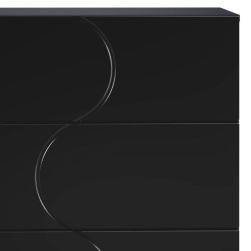 Страничен шкаф Черно 70 x 38 x 75 см Инженерна дървесина