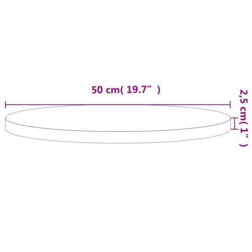 Плот за маса Ø50x2,5 см кръгъл масивен бук