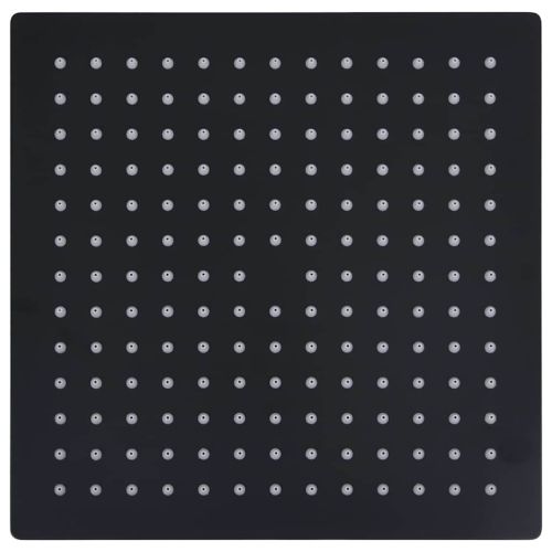 Rainshower душ пита, инокс, 25x25 cм, квадратна, черна