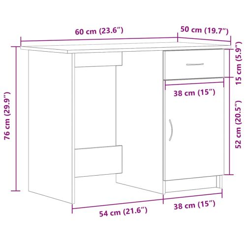 Бюро Черния дъб Инженерна дървесина 100 x 50 x 76 см