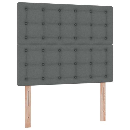 Легло с място за съхранение и матрак Тъмен сив 120 x 200 cm