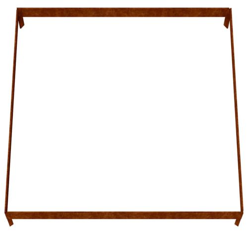 Градинска повдигната леха 100x100x18,5 см кортенова стомана