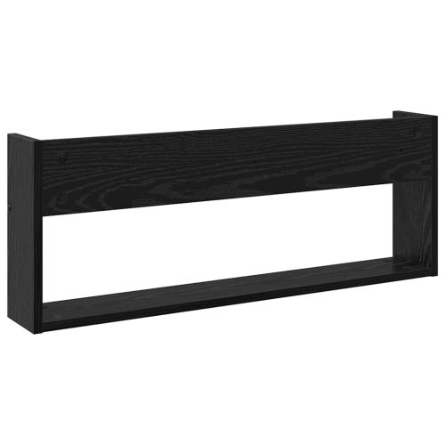 Етажерка за списания с рафт 2 бр. Черния дъб 80 x 12 x 30 см