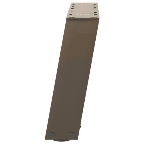 Крака за масичка за кафе, U-образни, 2 бр., естествена стомана, 40 x (30-31) см, стомана