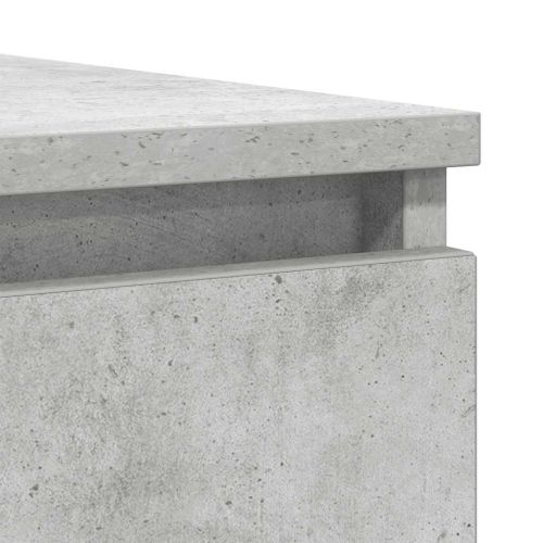 Бюфет с чекмеджета бетонно сив 100,5x35x98,5 см инженерно дърво