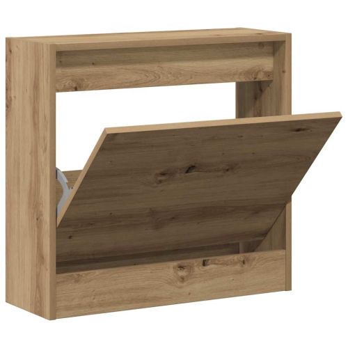 Шкаф за обувки 60 x 21 x 57 cm Инженерна дървесина Дъб