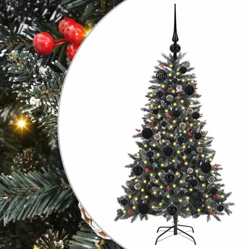 С изкуствено коледно дърво с 150 LED светодиода Зелен 120 cm