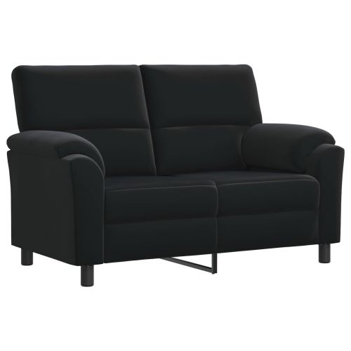 Комплект дивани 2 pcs Черно Кадифе