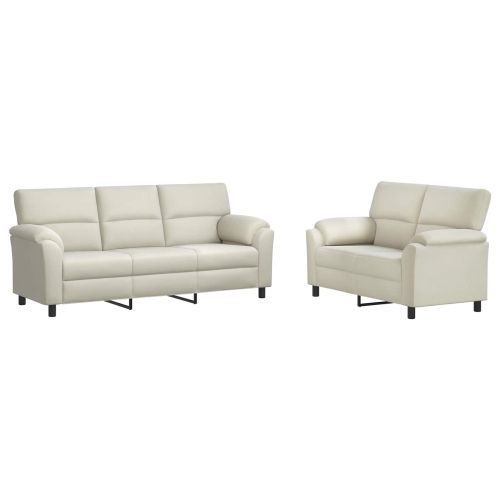 Комплект дивани 2 pcs Кремаво Кадифе