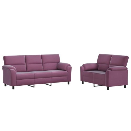 Комплект дивани 2 pcs Лилаво Кадифе