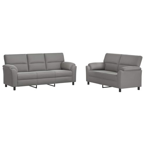 Комплект дивани 2 pcs Светлосиво Кадифе