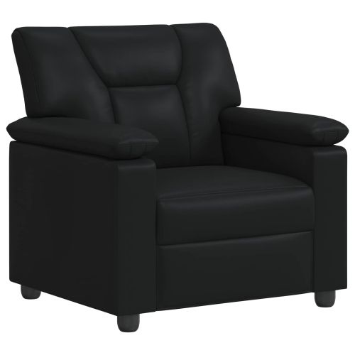 Комплект дивани 2 pcs Черно Изкуствена