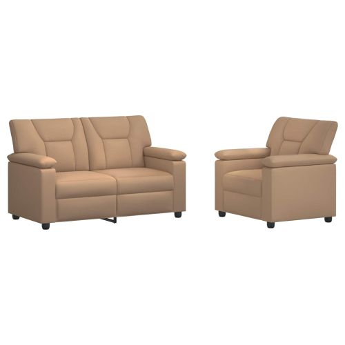Комплект дивани 2 pcs Капучино Изкуствена