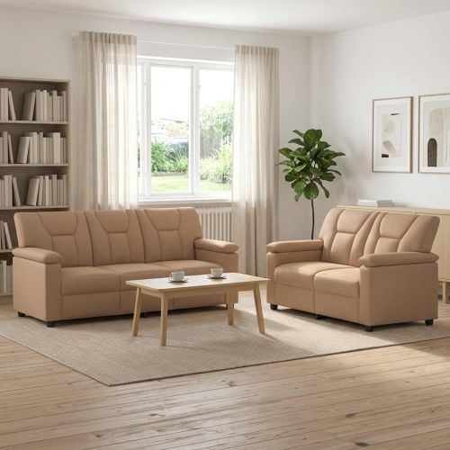 Комплект дивани 2 pcs Капучино Изкуствена