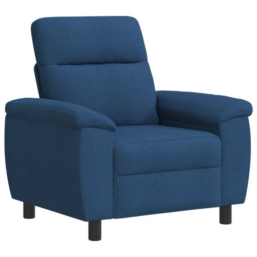 Комплект дивани 2 pcs Синьо Текстил