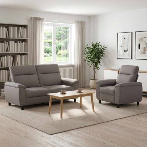 Комплект дивани 2 pcs Таупе Текстил