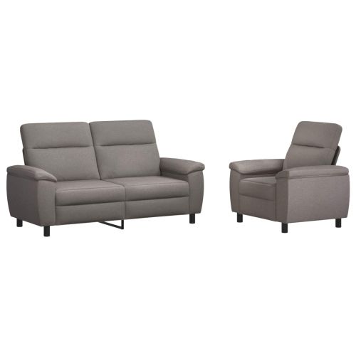 Комплект дивани 2 pcs Таупе Текстил