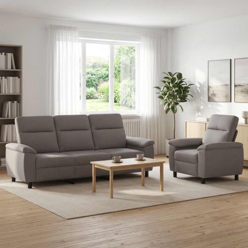 Комплект дивани 2 pcs Таупе Текстил