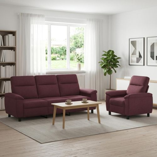 Комплект дивани 2 pcs Лилаво Текстил