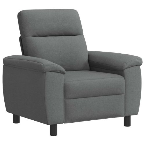 Комплект дивани 3 pcs Тъмносиво Текстил