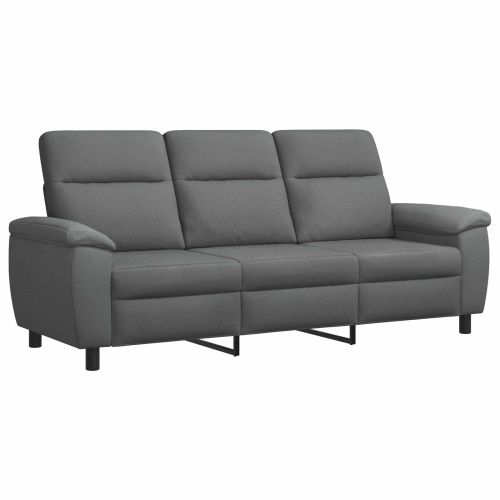 Комплект дивани 3 pcs Тъмносиво Текстил