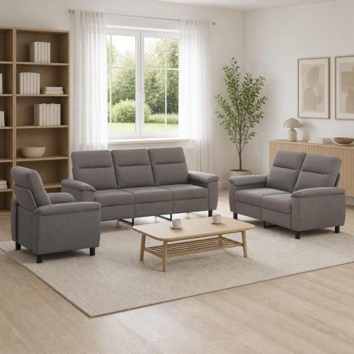 Комплект дивани 3 pcs Таупе Текстил