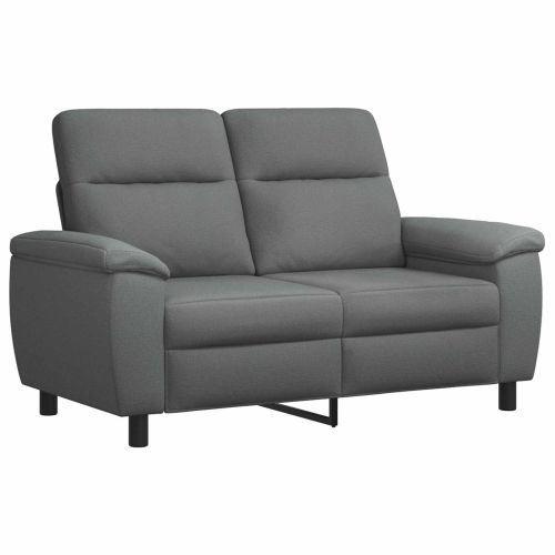 Комплект дивани 2 pcs Тъмносиво Текстил