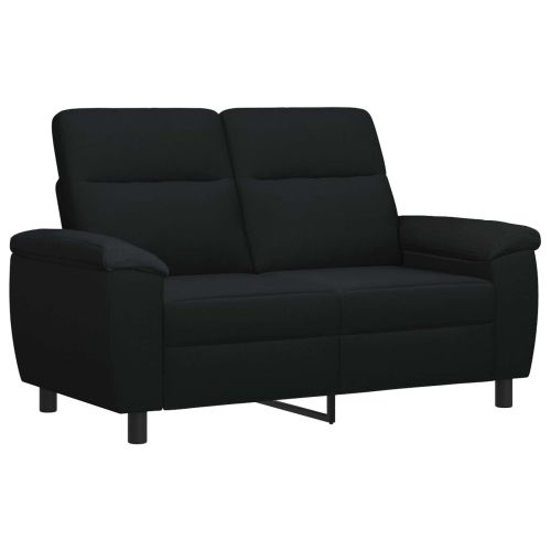 Комплект дивани 2 pcs Черно Текстил