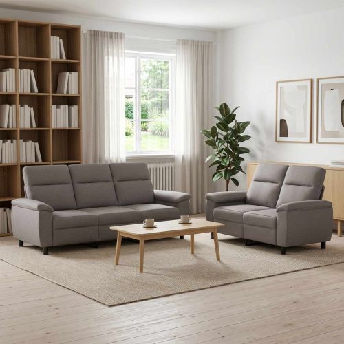 Комплект дивани 2 pcs Таупе Текстил