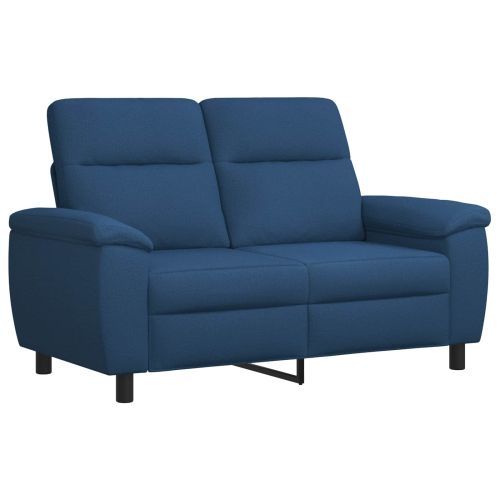 Комплект дивани 2 pcs Синьо Текстил