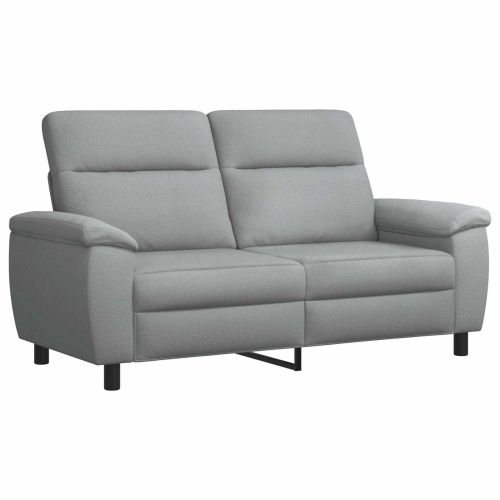 Комплект дивани 2 pcs Светлосиво Текстил