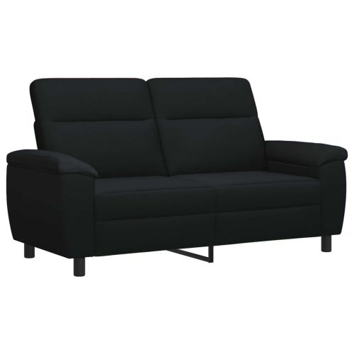 Комплект дивани 2 pcs Черно Текстил