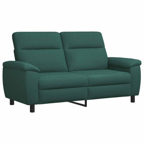 Комплект дивани 2 pcs Тъмнозелено Текстил