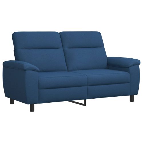 Комплект дивани 2 pcs Синьо Текстил