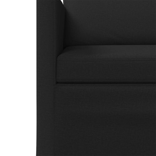 Комплект дивани 2 pcs Черно Текстил