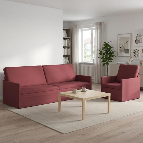 Комплект дивани 2 pcs Виненочервен Текстил