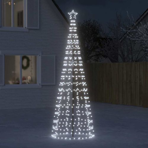 LED коледна елха с шипове 570 LED студено бяло 300 см