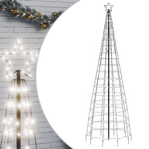 LED коледна елха с шипове 570 LED студено бяло 300 см