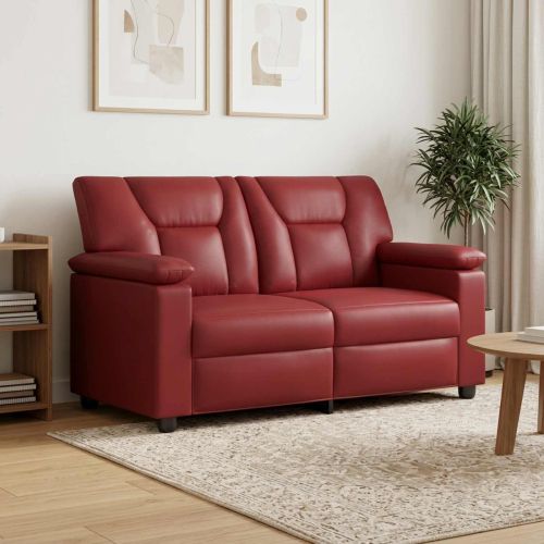 Диван Виненочервен 151 x 85 x 93 см Изкуствена