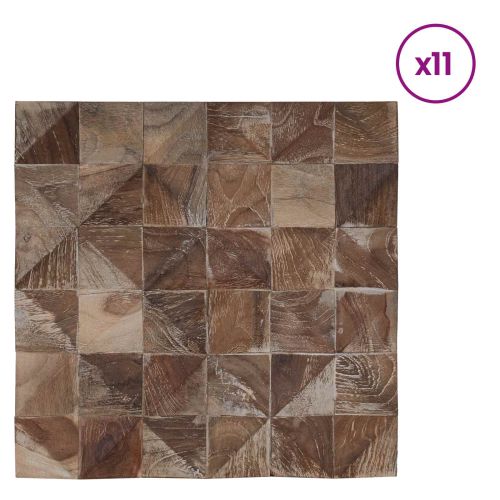 Стенни панели 11 бр. Бяло избелено 30 x 30 x 1,7 см