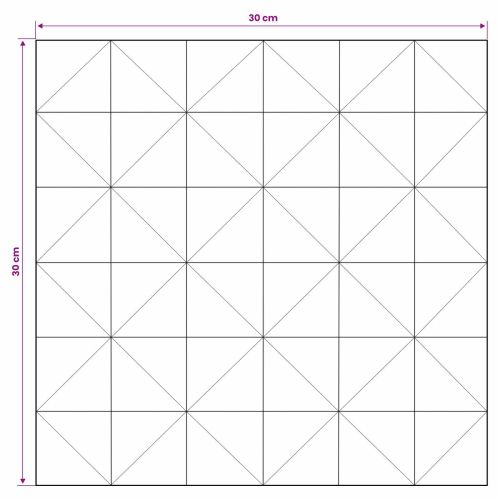 Стенни панели 11 бр. Бяло избелено 30 x 30 x 1,7 см