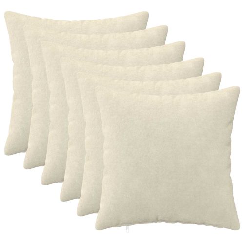 Калъфка за възглавница 6 pcs HEERLEN Кремаво 30 x 30 cm