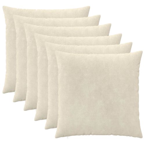 Калъфка за възглавница 6 pcs HEERLEN Кремаво 60 x 60 cm