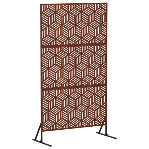 Екран за уединение 100 x 50 x 180 см Кортенова стомана