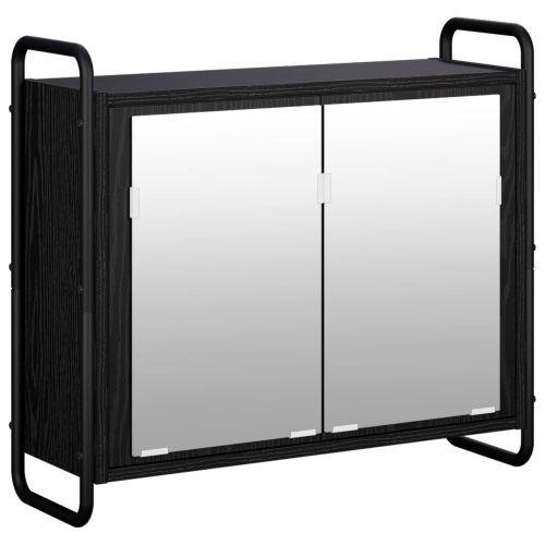 Окачен банен шкаф Черен дъб 64 x 20 x 56,5 см