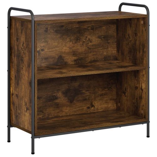 Шкаф за книги 80 x 33 x 80 см Инженерна дървесина Опушен дъб