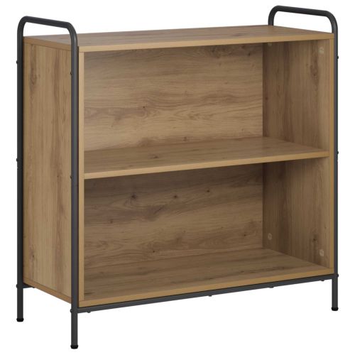 Шкаф за книги 80 x 33 x 80 см Инженерна дървесина Дъб артизан
